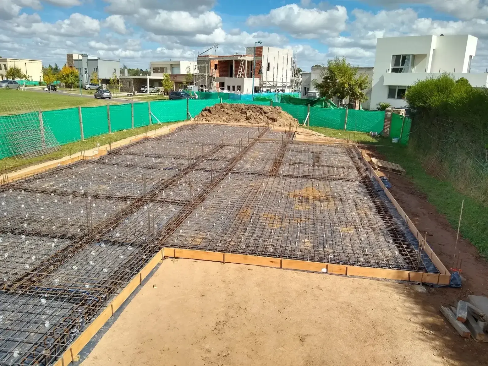 Armadura de la platea de fundación